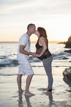 Baiser sur la plage Finistere